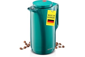 ROTPUNKT Isolierkanne 1L - Premium Kaffekanne Made in Germany I Hält bis zu 24 Std heiß I Warmhaltekanne für Kaffee und Tee (Maxima 760, Shiny Hummingbird)