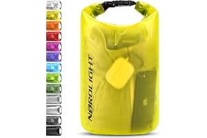 Nordlight Dry Bag e borse impermeabili - zaini impermeabili da 2l, 5l, 10l, 15, 20l, 30l, ccon chiusura a rotolo e tracolla con custodia impermeabile per cellulare e marsupio