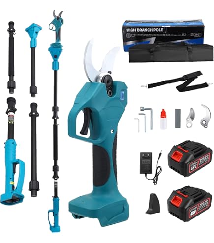 Draadloze elektrische snoeischaar voor Makita 18 V LCD-scherm, maximale opening, 65 mm, elektrische snoeischaar, accuschaar, tuinsnoeischaar voor het snoeien van bomen en struiken en fruitbomen