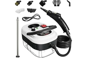 Touchshark Store 2500W Portable Steam Cleaner, High Temperature Steam Cleaning Machine with Brush Heads GRAY (Black&White).