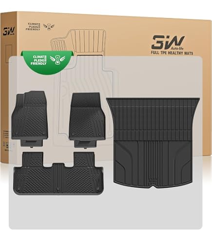 Set Di 2 Tappetini Anteriori In Velluto Su Misura Per Tesla Model X (2016+) – Antiscivolo, Rinforzati E Assorbenti – Colore Nero