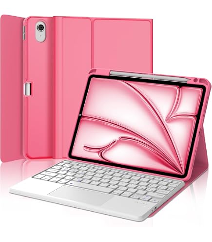 Custodia Con Tastiera Bluetooth Per IPad Air 11 M2/M3 2024/2025 – Italiana, Lavanda