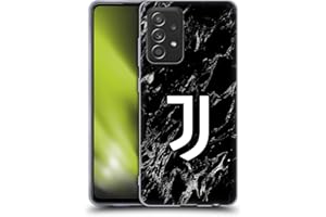 Head Case Designs Licenza Ufficiale Juventus Football Club Nero Marmoreo Custodia Cover in Morbido Gel Compatibile con Galaxy A52 / A52s / 5G (2021)