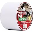 CHUANGSEED Heavy Duty Double Sided Carpet Tape 3X12Y suitable for such as fixing carpets, tiles, wood, mats & waterproof and non-slip design (3X12Yards)