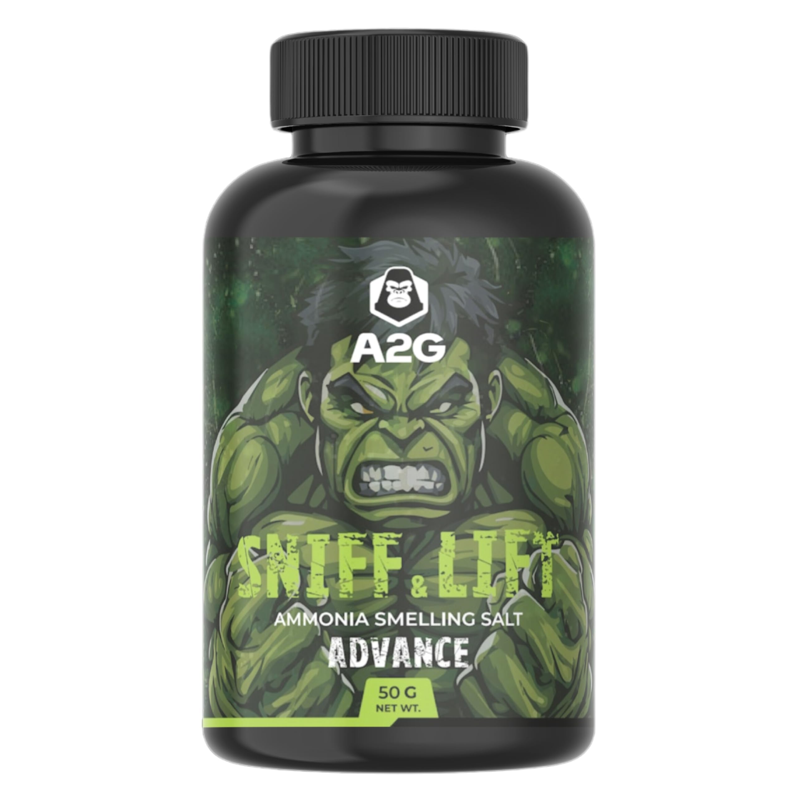 A2G Sniff & Lift Ammonia Smelling Salt | THE HULK EDITION : Unleash the Gamma, Ignite the Fury | For Advanced Lifters | A2G L