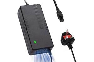 Honszex 42V 2A Hoverboard Charger, Electric Scooter Charger, Universal Charger with 3 pin for 36V Lithium Battery, 42V 2A Adapter for Electric Bike, Self-Balancing Scooter, Drifting Board, Unicycle