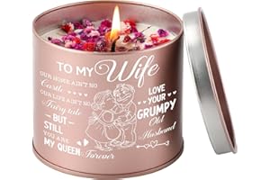 PRSTENLY Wife Gifts, Scented Candles in Metal Jars, Valentines Gifts for Her, Presents for Wife on Wedding Anniversary Birthday from Husband