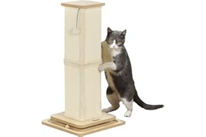 PawHut Cat Scratching Post, 67cm Cat Scratcher with Sisal Scratching Post, Track Ball Toy, Hanging Ball, 3 in 1 Scratcher Post for Indoor Kittens