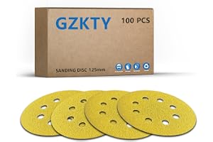 GZKTY Sandpapper 125 mm kardborreband 180 korn (100 stycken)
