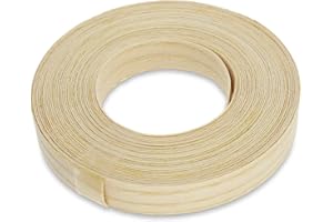 WoodPress® 15mm Real Ash Wood Iron-On Edging – 7.5m Roll – Pre-Glued Wood Veneer Tape for Easy DIY Application – Will Cover the Edge of a Standard MDF Panel