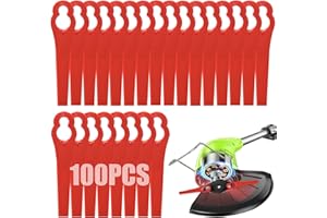 Acehome 100 Pcs Plastic Grass Trimmer Blades, Cordless Strimmer Blades 83 mm Lawn Mower Cutting Blades Garden Mower Replacement Blades for Swift Ryobi VonHaus Grass Strimmer