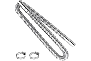 CJBIN Tubo di Scarico Del Riscaldatore di Parcheggio, Acciaio Inossidabile Tubo di Scarico Del Riscaldatore Dellaria di Darcheggio Tubo di Sfiato Gas Diesel(120cm)