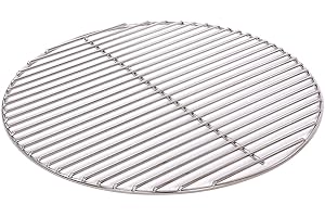 WIMI Massiver Grillrost Ø 54 cm aus Edelstahl rostfrei und elektropoliert 6 mm für Grill rund, Kugelgrill, Feuerschalen Grillschalen Rundgrill