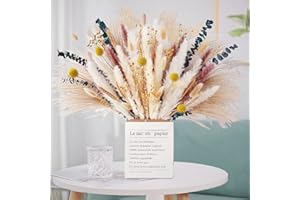 LZGS GO SWING BANDS Flores secas Decoracion Pampas Secas Decoracion Ramo Flores Secas Naturales DIY Ideal para Salón Boho Dormitorio Jarrones (LZGSGO-0111)