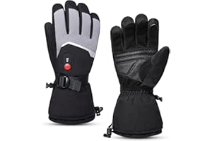 SUN WILL Guantes Calefactables Moto, Guantes Tactiles con Batería 7.4v 2200mah para Hombres y Mujeres Guantes Termicos al Aire Libre Esquí Motociclismo Pesca Senderismo Prevenir Artritis Enfermedad de Raynaud