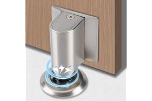 TBLMPNE Bloque Porte Cale Porte Bloc Porte, Butee de Porte Stop Porte, Magnétique en Métal Butée de Porte, Arret de Porte Arrêt de Porte, Cale Porte Sol Butée de Porte Solide Avec Adhésif et Vis (3#)