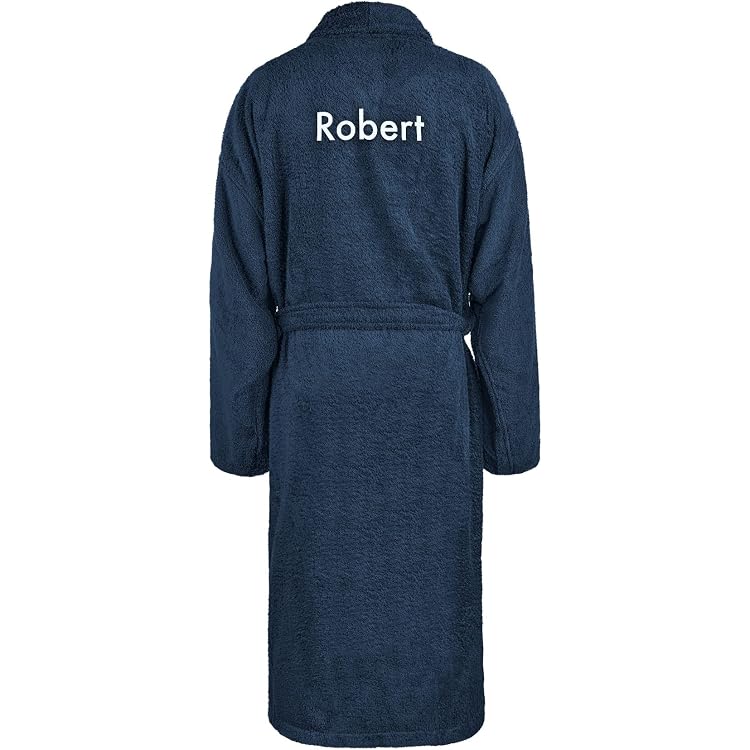 Peignoir De Bain Badrock - 100% Coton - Broderie Nom Personnalisée - 9 Couleurs Unisexe