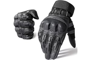 WTACTFUL Rękawice motocyklowe Oddychające rękawice motocyklowe Skórzane podkładki ochronne z pełnym palcem Ekran dotykowy