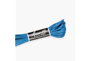 Luca-S Stranded Cotton Thread for Hand Embroidery, 8 Meter skeins, Color 201 / DMC 3765 / Anchor 107, Embroidery Floss, Cross Stitch Thread