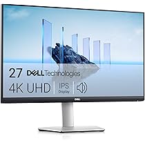 Dell S2721QSA 27 Inch 4K UHD (3840x2160) Monitor, 60Hz, IPS, 4ms