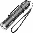 STAYOUNG Portable flashlight - LED Flashlight, 1200 Lumens Tactical Flashlight Rechargeable Torch Light Flashlight 4 Modes Super Bright Torch for Camping, Waterproof, Built-in lithium Battery (Black)
