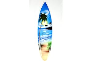 JUSNOVA Asia Design Tavola da surf in miniatura con supporto in legno, decorazione n. 17