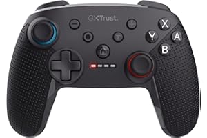 TRUST GAMING Trust GXT 1246 Muta Mando Nintendo Switch Inalambrico con Bluetooth, Vibración Dual Shock, Sensor de Control, Función Turbo, 15h de Juego, Controller para Nintendo Switch, Lite, OLED, Negro