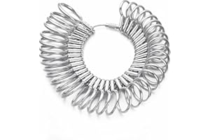 vissen Métal Mesure Baguier Taille Baguer Calibreur de 41 à 76 Doigt Jauge Anneaux Outil pour Bague Taille Europeen Baguier Mesureur