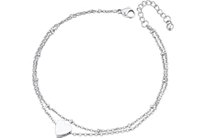 ChainsPro Bracelet de Cheville Femme-Chaine de Pied en Argent 925/Acier Inoxydable/Plaqué Or-Bijoux Chaînes Cheville Ajustable Réglable 22 à 30 cm-Bijoux Accessoires la Plage pour Femmes et Filles