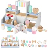 Fisher-Price Wooden Ice Cream Shop Fisher-Price Wooden Ice Cream Shop, consisting of 18 wooden pieces for preschool children