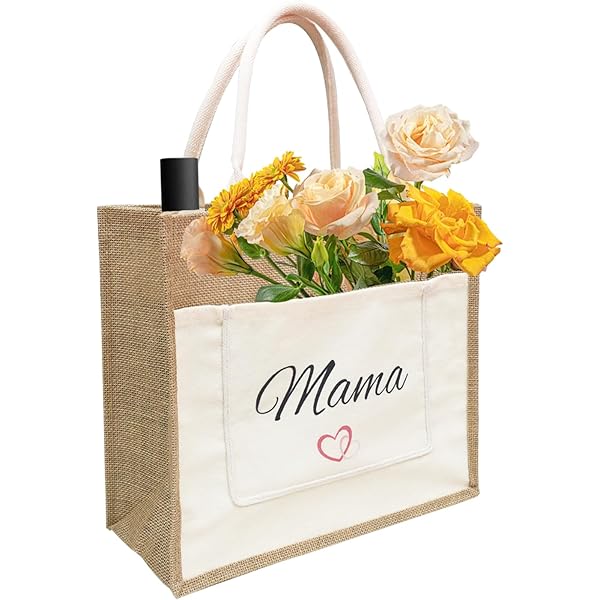 FENGQQKJ Sac Fourre-tout Bride En Toile De Jute - étanche - Sac De Plage Pour Mariage, Jaune, 35 X 25 X 13 Cm