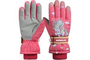 SEDEX Guanti per bambini, guanti da sci impermeabili per ragazze, guanti invernali termici da neve caldi per bambini guanti antiscivolo per sport antivento calore snowboard corsa escursionismo sci ciclismo