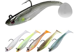 TRUSCEND För Riggade Mjuka fiskedrag, Välgjorda Lättfångade Beten För Familjefiske, Fantastiska Action-Swimbaits Med Spinnare