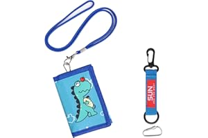 Zercart Kids Wallet ，Toddler Wallet with Lanyard Zippered Coin Pocket，Cute Cartoon Wallet with Zipper for Kids，Trifold Sports Wallet ，Slim Wallet for Kids for Children Teenager Birthday Gift