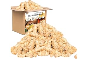 TK THERMALKING Allume-feu en Laine de Bois avec Cire - Allume-feu pour cheminée - Laine d'allumage pour cheminée - Allume-feu - Allume-Bois écologique – Allume-feu – Allume-Barbecue (10 kg)