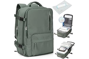 SZLX Sac cabine sous vide, 40 x 30 x 20 cm, étanche, avec compartiments pour chaussures et ordinateur portable de 14’’, bagage à main sous siège, répond aux normes de compagnies telles que Ryanair