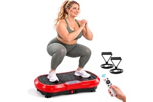 LIFERUN Vibrationsplatta, Tyst motor, L/XL, Lymfdränering, Skakplatta Sport | 120 Steg, 200 W, 10 Lägen, ABS, Vibrationsplatta, Fjärrkontroll, För Hemmet, Lymfdränering, Muskelbyggande, Helkroppsträning