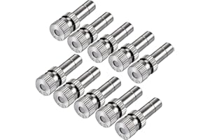 ATOPLEE 10pcs latón bajo presión de nebulización boquillas de enfriamiento Sistema de humidificación pulverizador (0,1 mm)