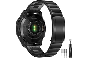 KSKSPE Armband für Garmin Fenix 7/Fenix 6/Fenix 5 Uhrenarmband,22mm Edelstahl Classic Upgrade Ersatzarmband für Garmin Instinct/2 Solar/Fenix 7 Solar/Fenix 7 Sapphire Solar/Fenix 6 Pro Smartwatch