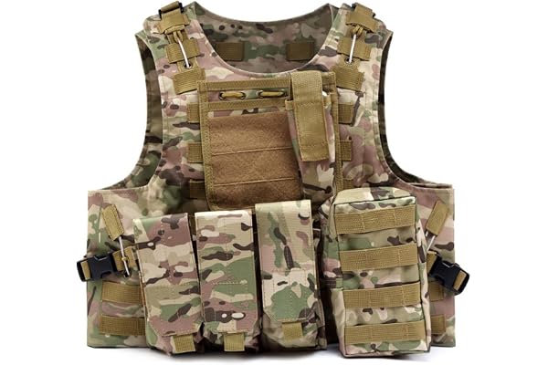 sfpong Gilet militaire tactique de chasse pour pour airsoft