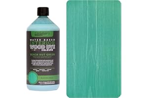 Littlefair's Teinte Bois 1ltr - Teinture Bois Écologique À Base D'Eau et Sûre - Lasure Bois Intérieur à Séchage Rapide - Peinture Lasure pour Bois Nettoyage Facile - Couleur:Cabane de plage verte