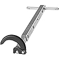 HAUTMEC Pro Telescoping Basin Wrench with 7/8" to 2-1/2" Jaw Capacity, 10" to 17" Extendable Handle, Steel Sink Faucet Remover, Tap Nut Spanner in Tight Spaces PL0027