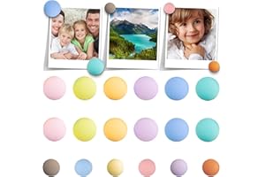 ZIGefofo Lot de 18 aimants colorés pour réfrigérateur Mini aimants Ronds pour Photos pour casier décoratif Tableau Blanc Tableau d'affichage Tableau magnétique
