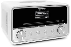 TechniSat DIGITRADIO 586 - DAB+ Hybridradio (Internetradio, UKW, Bluetooth, Spotify, trådlös laddning, app-styrning, OLED, USB, CD, MP3, AUX, 20 W, kompakthögtalarsystem, fjärrkontroll)