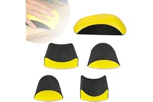 MOGRQAP 5 pezzi 5 pollici blocchi di levigatura manuale con ganci e passanti per la lavorazione del legno, l'artigianato, la lucidatura automobilistica e il restauro di mobili