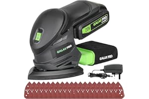 GALAX PRO Cordless Sander 20V, Detail Sanders, 20Pcs Sandpapers,12000 RPM Sanders with Dust Collection System for Tight Spaces Sanding in Home Decoration, Battery and Charger Included