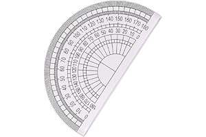 3 Pcs Plastic Protractor Protractors 180 Degrees Transparent Precise, Teaching Tools for Teachers Essential Tools for Students， Ideal Stationery for Home School and Office Use Cumilo
