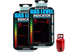 Ptwola 2 Stück Butan Gasflaschen Füllstandsanzeige Magnetische Gasstand Gas Grill Flasche Gasanzeiger Gas-Anzeiger Gasflasche FüLlstandsanzeige für Camping Haus Wohnmobil Propan-Gas Propangasflaschen