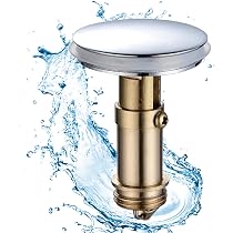 Bouchon De Lavabo Pop-up 66 Mm - Mécanisme Clic-clac Laiton, Joint Silicone, Pour Salle De Bain Et Cuisine - 4