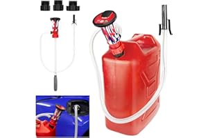 Surmounty Kraftstoffpumpe mit Auto-Stopp-Sensor, Flüssigkeitstransferpumpe Batteriebetriebene Ölsaugpumpe, Elektrische Benzinpumpe Absaugpumpe mit Schlauch 90cm